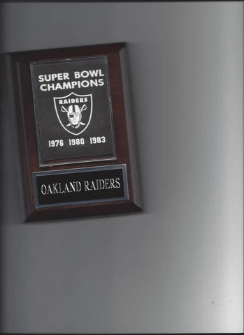 OAKLAND RAIDERS SUPER BOWL PLAQUE FOOTBALL NFL Cover