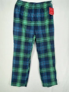 Wondershop Pajama Pants Womens Medium Elastic Waist Polar Fleece Green Plaid - Picture 1 of 9