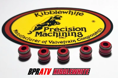 Yamaha YZ450F YZ 450F Kibblewhite RED Viton Valve Stem Seals Seal Set of 5 03-09 - Image 1 of 4
