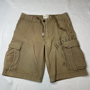 Aeropostale Tan Authentic Cargo Shorts Mens 33 Regular Fit Flat Front Casual - Picture 1 of 7