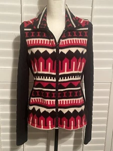 Giacca in pile Ralph Lauren Active Southwestern Azteco a maglia manica a maglia taglia S - Foto 1 di 7