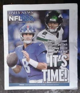 NY DAILY NEWS SEPTEMBER 2022 - SPECIAL NFL NY JETS & GIANTS SCHEDULES & POSTERS  - Bild 1 von 3