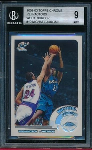 MICHAEL JORDAN 2002-03 TOPPS CHROME WHITE BORDER REFRACTOR #D/249 SP BGS 9 !!! - Picture 1 of 2
