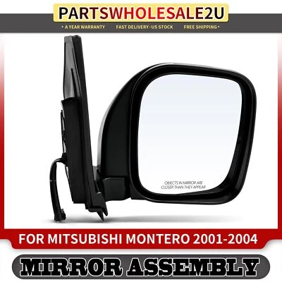 乘客右黑色动力加热镜适用于三菱蒙特罗 2001 2002 - 2004 — 第 1/4 张图片