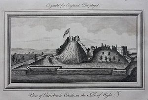 Original antique print CARISBROOKE CASTLE ISLE OF WIGHT 'England Displayed' 1769 - Picture 1 of 2