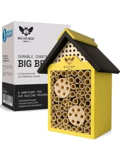 Bee House - Weather Resistant Natural Wood Construction Mason Bee House - - Picture 1 of 8