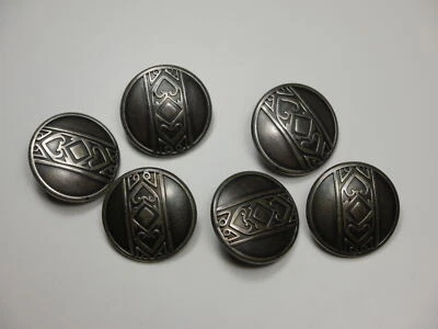 6 Stück Metall Trachtenknöpfe Knöpfe Zierknöpfe mit Motiv d=25 mm TK-IV-69 - Bild 1 von 3