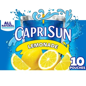 Bebida de jugo para niños con sabor natural Capri Sun Lemonade (caja de 10 quilates, bolsa de 6 fl oz - Imagen 1 de 13