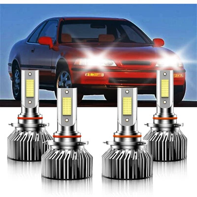 For Acura Legend 1989-1995 4Pcs 9005 9006 LED Headlight Lamps High Low Beam Bulb - Image 1 of 4