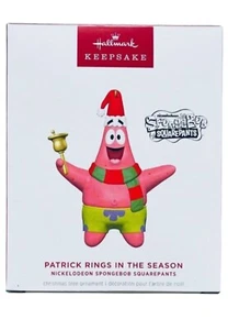 2024 Hallmark Keepsake ANILLOS DE PATRICK EN LA TEMPORADA Bob Esponja Ornamento Nuevo - Imagen 1 de 6