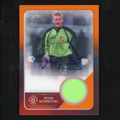 2024-25 Topps Cromo Peter Schmeichel Deluxe Moments Auto Jersey 7/25 5V208 Foto 1 de 2