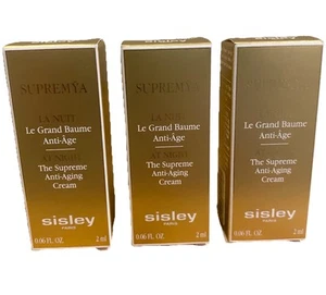 Lote de 3 cremas antienvejecimiento de noche Sisley Supremÿa tamaño de muestra 0,06 fl oz cada una - Imagen 1 de 3