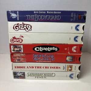 VHS Lot Grease Spice World Clueless Bodyguard Music Eddie Cruisers Girls Classic - Bild 1 von 12