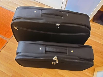 Stoff-Kofferset 2-teilig schwarz - Bild 1 von 4