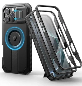 Dexnor Full Body Case for iPhone 16 Pro Max Compatible with Magsafe Black - Picture 1 of 12