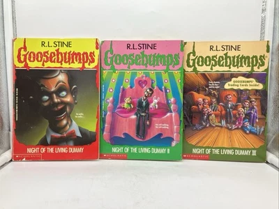 Goosebumps books Night Of The Living Dummy 1 2 3 Trade Paperback All 1st Prints Foto 1 de 4