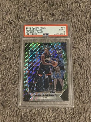 Bam Adebayo 2017 Prizm Mosaic Camo #86 20/25 Psa 9 - Image 1 of 2
