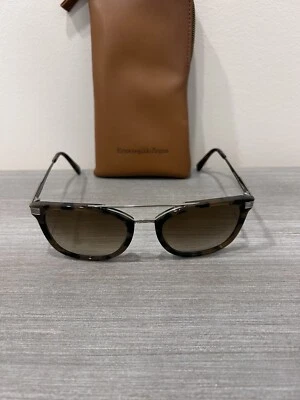 Ermenegildo Zegna EZ 0078 55G Brown Havana Sunglasses Frame 54-20-140 Titanium - Image 1 of 4