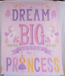Panel de tela acolchado "Dream Big Princess" - 100 % algodón - Cinnamon Joe Studio - Imagen 1 de 2