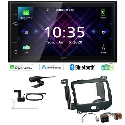JVC Autoradio Apple CarPlay Android  DAB+ für Hyundai i10 Rubbertouch 2008-2013 - Bild 1 von 4