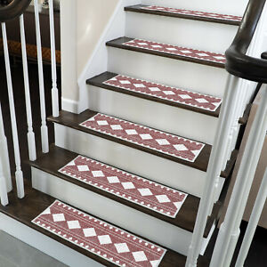 Stair Treads - Anti-Slip Carpet Strips for Indoor Stairs, Pack of 4/7/10/13/15