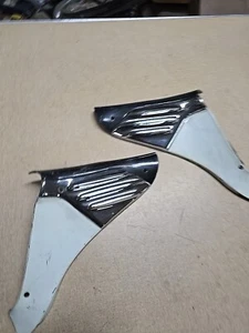 OEM 1955 1956 Mercury Montclair Monterey Dash Pad END TRIM CHROME 55 56 - Picture 1 of 16