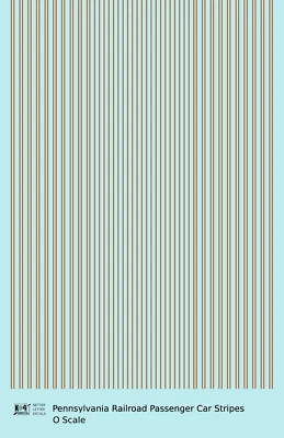 K4 O Scale Decals Pennsylvania Railroad Passenger Car Stripes Bronze Gold - Image 1 of 3