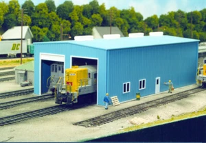Pikestuff HO Modern 1- or 2-Stall Engine House Kit 5-1/2 x 11in 14 x 27.9cm - Picture 1 of 1