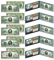 1914 Federal Reserve Bank Notes Hybrid Commemorative - Set of 5 Modern $2 Bills
