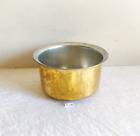 1920 Vintage Hand Hammered Tin Coating Golden Brass Cooking Bowl KitchenwareM295