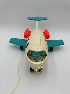老式 Fisher Price 拉玩具飞机  — 第 1/4 张图片