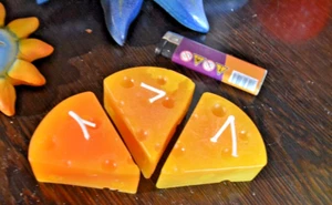 Candle 3 x piece cheese - Picture 1 of 2