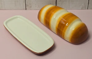 Plato de mantequilla de cerámica Bullseye French Baguette 2025 pan croissant de verano NUEVO - Imagen 1 de 3