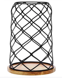Keurig Wood & Wire 49 K-Cup Single-Serve Coffee Pods Rotating Carousel Black/Tan - Picture 1 of 3