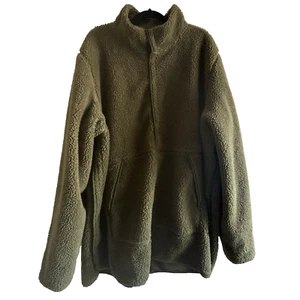 Nike Para Hombre 2XL Yoga Sherpa Polar Pullover Chaqueta Sudadera Verde Oliva - Imagen 1 de 9