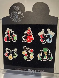 DISNEYLAND NOVEMBER 2008 WEIHNACHTEN SILHOUTTES VERSTECKTE MICKEY CAST HANDEL NUR 6 PIN SET - Bild 1 von 6