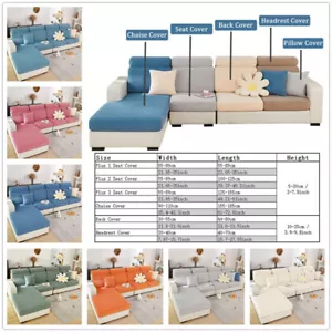Wear-Resistant L Shape Sofa Cover Stretch Couch Chaise Lounge Cushion Slipcover - Picture 1 of 100