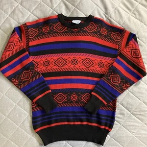 Meister Vintage Mens Size XL Wool Winter Multicolor Pullover Sweater Long Sleeve - Picture 1 of 11