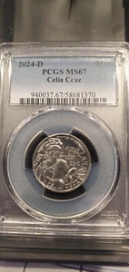 Beauty! 2024-D PCGS MS67 Celia Cruz Women's Quarter - Picture 1 of 2