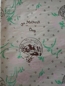 VTG GIFT WRAPPING PAPER🌸MOTHER'S DAY 1940 1950 6 PCS 20"×15" Delicate - Picture 1 of 4