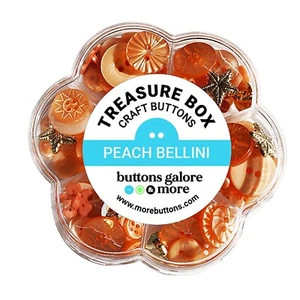 Buttons Galore Treasure Box-Peach Belinni - 2 Pack - Picture 1 of 1