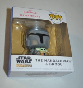 HALLMARK 2023 FUNKO POP - THE MANDALORIAN & GROGU - CHRISTMAS TREE ORNAMENT - Picture 1 of 5