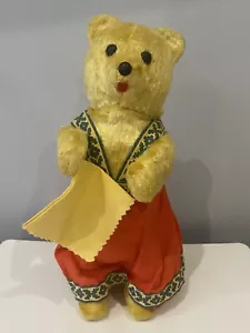 RARE Russian old Soviet Doll Vintage Toy 1950 Teddy Bear Wind-Up Mechanical - Picture 1 of 4