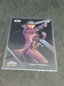 Star Wars Topps Chrome Black 2022 Base Card - Zam Wesell 79 - Picture 1 of 1