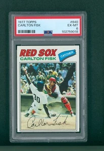 1977 Topps Baseball Card - #640 Carlton Fisk, PSA 6 EXMT - Picture 1 of 2