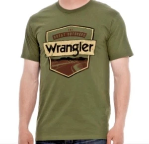 Camiseta Wrangler Para Hombre Ropa Resistente Excelente Aire Libre Verde Ejército Talla Grande - Imagen 1 de 2