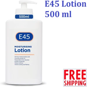E45 Lotion Cream Pump 500 g Dermatological Moisturiser Long Lasting - Picture 1 of 24
