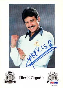 Alexis Arguello Autographed Signed Advertisement PSA/DNA #S47277 - Picture 1 of 2