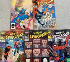Marvel Web Of Spider-Man Issues 34; 36; 42; 52; 53 Circa 1988-1989