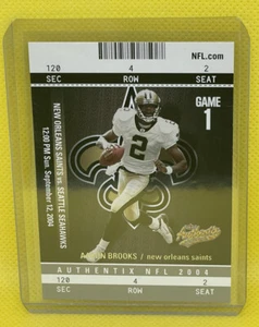 Aaron Brooks 2004 Fleer Authentix #28 New Orleans Saints - Picture 1 of 2